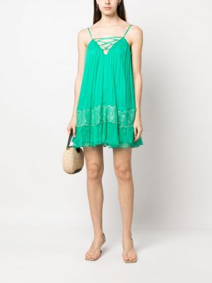 Šilkinis mini suknele Nissa žalia