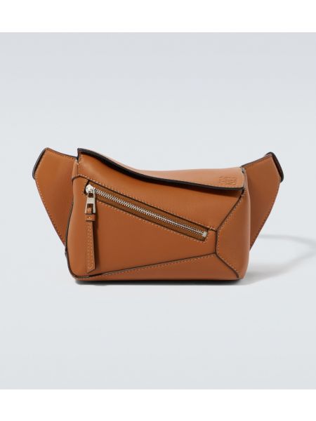Кожаная мини сумочка Loewe коричневая