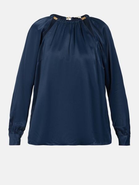 Элегантная блузка Michael Michael Kors, темно-синий