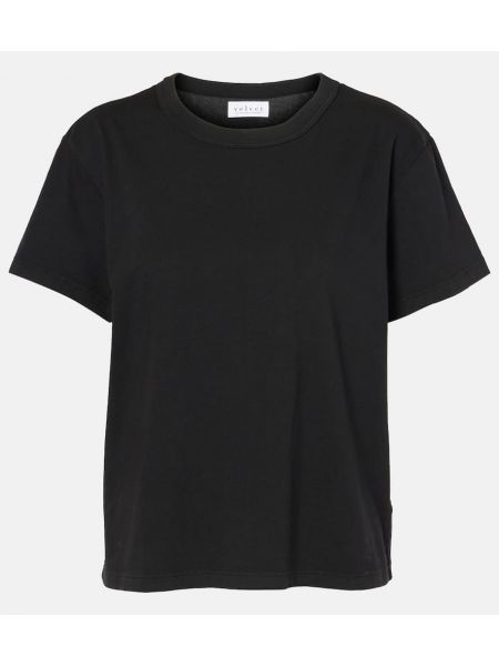 Trøje bomuld fløjl t-shirt Velvet sort