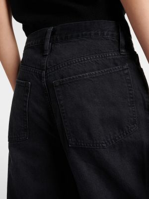 Voľné džínsy s nízkym pásom Frame čierna