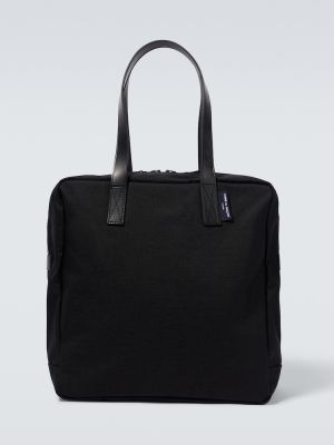 Usnjena nakupovalna torba Comme Des Garcons Homme črna