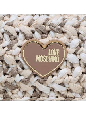 Клатч Love Moschino бежевый