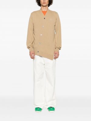 Asymetrický vlněný kardigan Comme Des Garçons Shirt hnědý