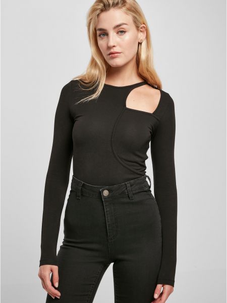 Блуза с дълъг ръкав Urban Classics черно