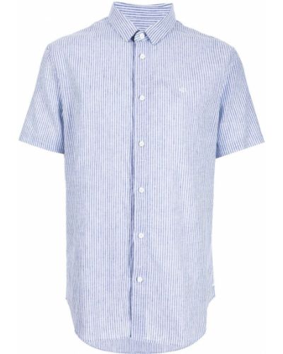 Camisa a rayas con estampado Armani Exchange azul