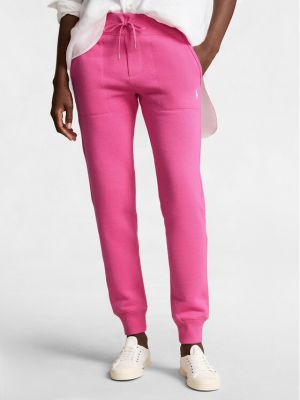 Voľné priliehavé teplákové nohavice Polo Ralph Lauren ružová