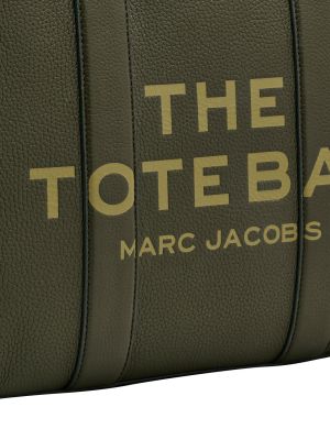 Kožená shopper kabelka Marc Jacobs zelená