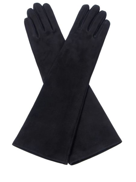Черные замшевые перчатки Sermoneta Gloves