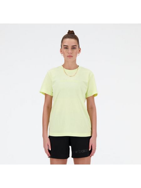 T-shirt en coton en jersey New Balance vert