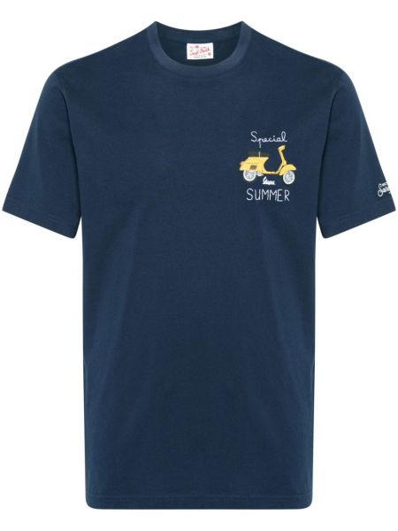 Тениска с принт Mc2 Saint Barth синьо