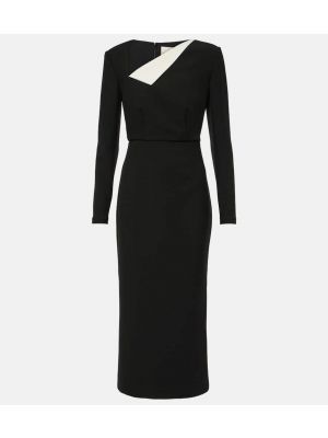Asimetrična midi haljina Roland Mouret crna