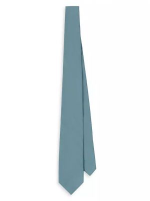 Синий хлопковый галстук Prada