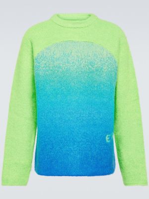 Pleten pulover iz moherja Erl zelena