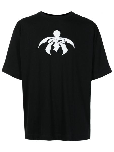 Bavlnené tričko s potlačou Piet čierna