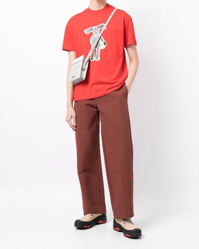 Camiseta con estampado Jacquemus rojo