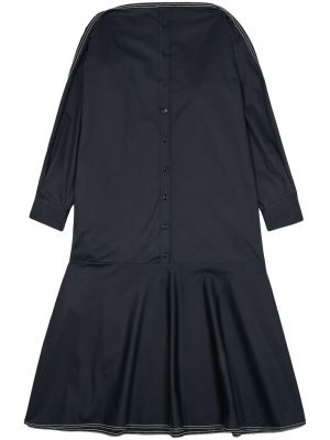 Πουπουλένια φουσκωμένο φόρεμα με κουμπιά Mm6 Maison Margiela μαύρο
