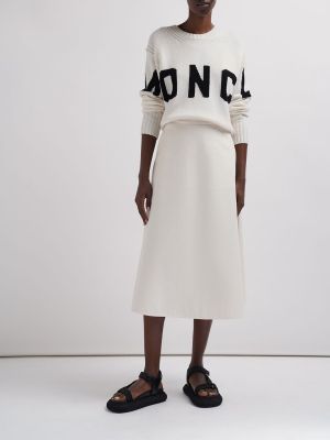 Bavlnená sukňa Moncler béžová