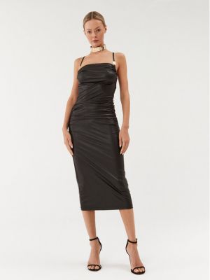 Slim fit koktejlové šaty Just Cavalli černé