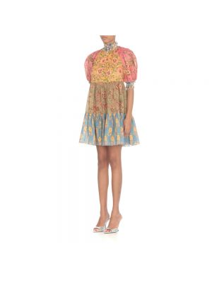Mini vestido de algodón de flores con estampado Zimmermann