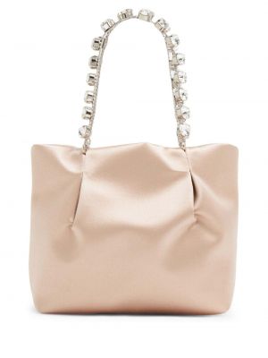 Τσάντα shopper με πετραδάκια Aquazzura ροζ