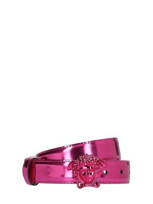 Кожаный колан Versace розово