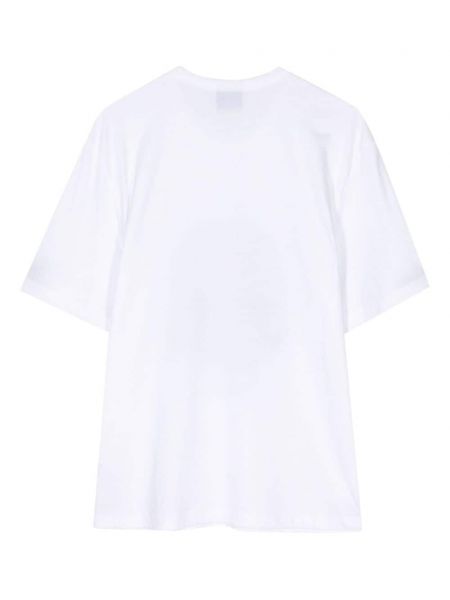 Raštuotas medvilninis marškinėliai Ps Paul Smith balta