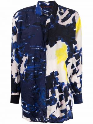 Camisa con estampado con estampado abstracto Daniela Gregis azul