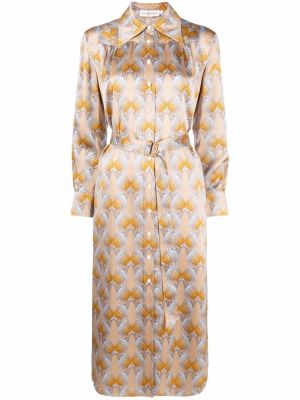 Abstrakt trykk trykt silke dress Tory Burch