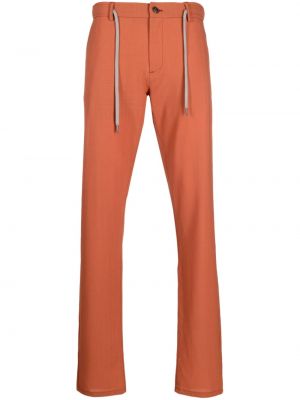 Volnene ravne hlače Canali oranžna