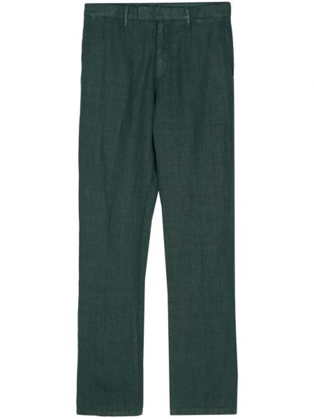 Lniane spodnie Boglioli zielone