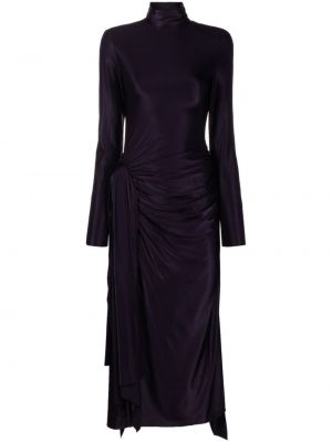 Sukienka koktajlowa asymetryczna Victoria Beckham fioletowa