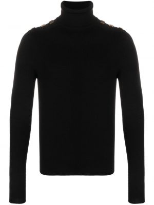 Vlněný svetr Balmain černý