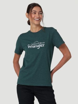 T-shirt Wrangler grün