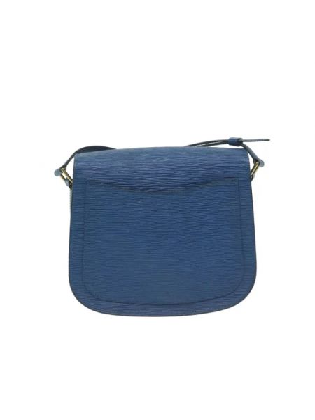 Torba na ramię skórzana retro Louis Vuitton Vintage niebieska