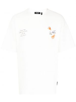 Памучна тениска с принт Five Cm бяло