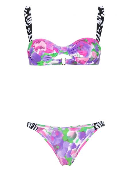 Bikini à fleurs à imprimé Rotate Birger Christensen violet