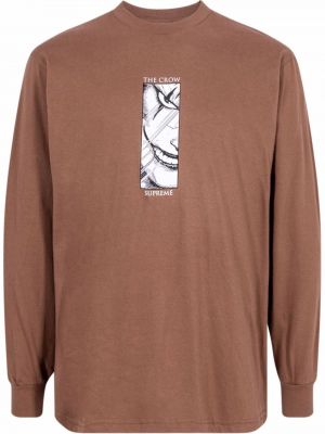 Sweatshirt mit print Supreme braun