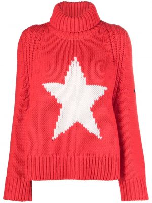 Pull en tricot à motif étoile Goldbergh rouge