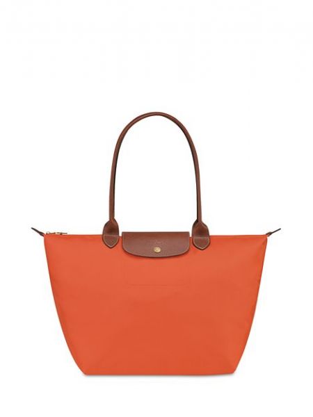 Нейлоновая сумка через плечо Longchamp оранжевая