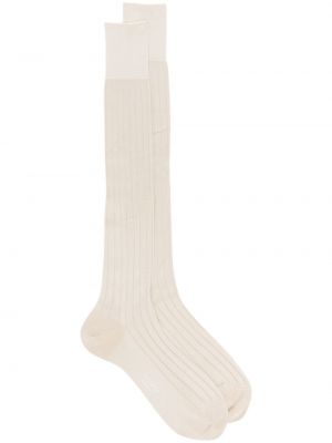 Плетени памучни чорапи Peserico бежово