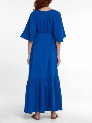 Sukienka długa bawełniana Eres niebieska