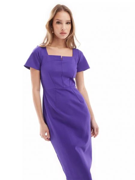 Платье миди Closet London фиолетовый