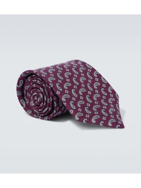 Paisley silke slips Brioni bourgogne