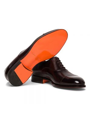 Zapatos oxford de cuero Santoni rojo