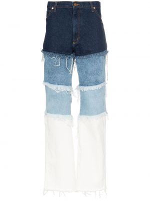 Пэчворк джинсы с бахромой Duoltd