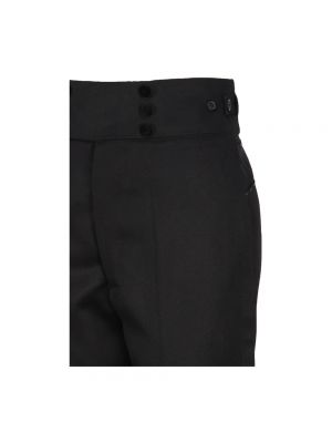 Pantalones chinos con botones de seda de terciopelo‏‏‎ Maison Margiela negro