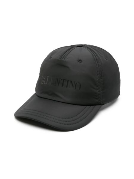 Nylonowa czapka z daszkiem Valentino Garavani czarna