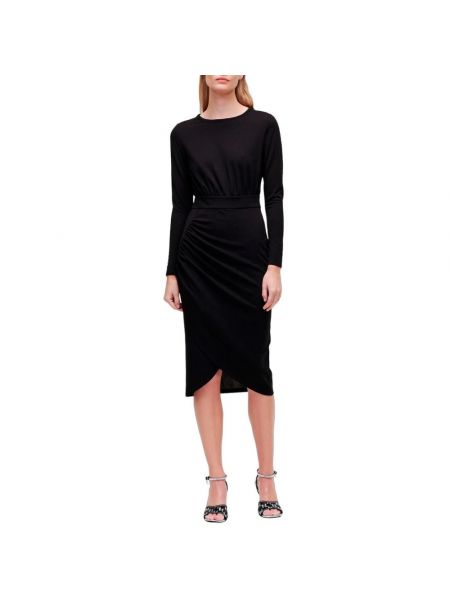Sukienka midi z długim rękawem Karl Lagerfeld czarna