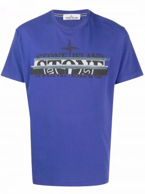 Camiseta con estampado Stone Island violeta